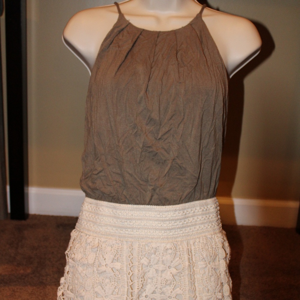 Olive/Cream Romper